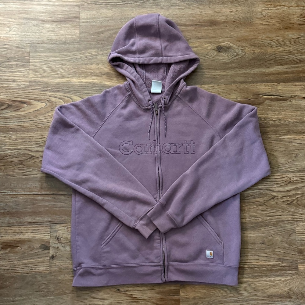 Carhartt Purple Mauve Zip-Up Hoodie | Everyday Streetwear